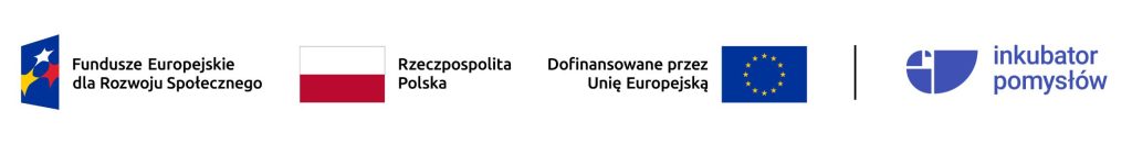 Logotyp FE, RP, UE, Inkubator Pomysłów